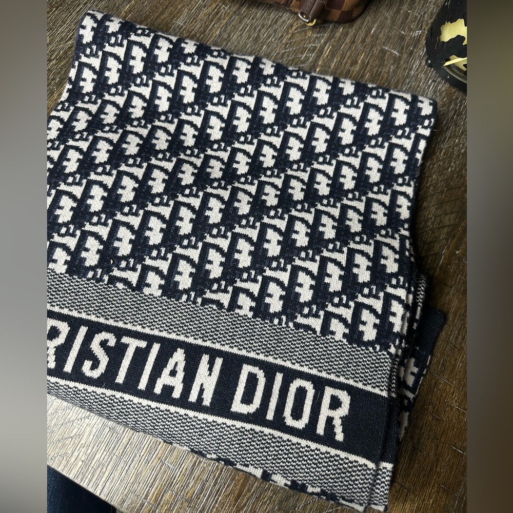 Christian Dior Oblique navy Scarf